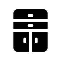 drawer icon. glyph icon for your website, mobile, presentation, and logo design. vector