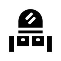 dressing table icon. glyph icon for your website, mobile, presentation, and logo design. vector
