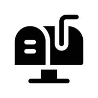 mailbox icon. glyph icon for your website, mobile, presentation, and logo design. vector