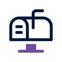 mailbox icon. dual tone icon for your website, mobile, presentation, and logo design. vector