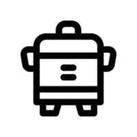 rice cooker icon. line icon for your website, mobile, presentation, and logo design. vector