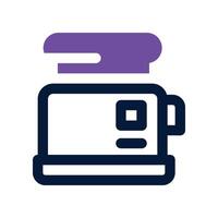 toaster icon. dual tone icon for your website, mobile, presentation, and logo design. vector