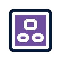 socket icon. dual tone icon for your website, mobile, presentation, and logo design. vector