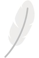 Feather flat icon isolated on white background. vector