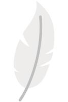 Feather flat icon illustration isolated on white background. vector