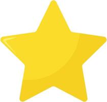 Yellow star icon isolated on white background. vector