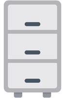 archive file cabinet flat icon isolated on white background. vector