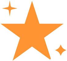 Different flat star shapes isolated on white background. vector