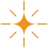 Shine flat icon isolated on white background. vector