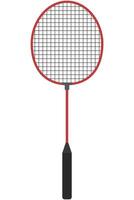 Badminton racket flat illustration isolated on white background. vector