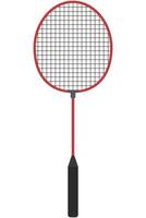 Badminton racket flat illustration isolated on white background. vector