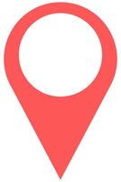 Pin map place location icon isolated on white background. vector