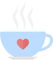 café taza con amor símbolo aislado en blanco antecedentes. vector