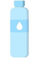 Bottle of water icon in flat style isolated on white background. vector