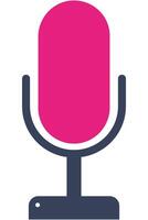 Microphone flat illustration isolated on white background. vector