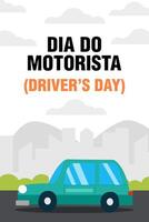 conductores día o dia hacer automovilista, vertical bandera ilustración vector