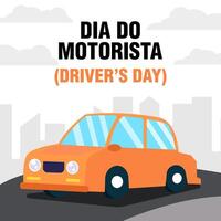 flat Drivers day illustration design. Dia do Motorista vector