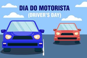 Drivers Day or Dia do Motorista, background illustration vector