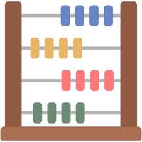 Flat illustration of an abacus isolated on white background. vector