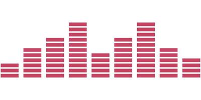 Modern sound wave equalizer icon isolated on white background. vector
