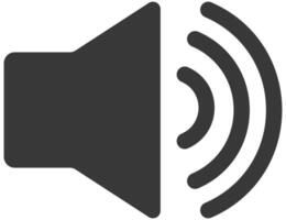 Speaker volume flat icon isolated on white background. vector