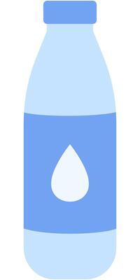 Water bottle flat icon isolated on a white background.