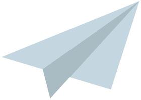 Origami paper plane flat icon isolated on white background. vector