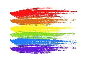 LGBT Flag Brush Strokes. Hand Drawn Illustration vector