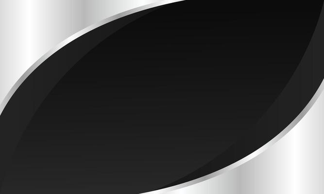 Silver and black abstract curve background, metallic wavy shapes, modern wallpaper for templates, banners, cards, web, pages, and others