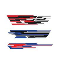 car wrapping decal template design. racing car body decals. vector