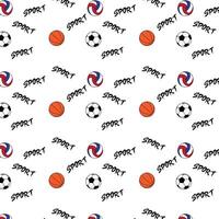 Sports Ball Pattern. Graphic Design for Basketball, Football, Baseball. Sporty Illustration. Abstract Sports Championship Texture. vector