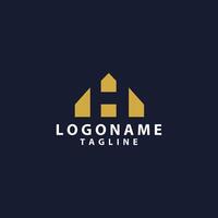initial letter H modern element logo design vector