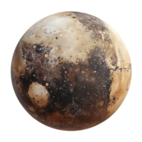 Pluto Globe Cutout on Clear Background png