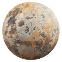 Isolated Pluto Globe with Alpha Channel png