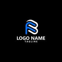abstract initial letter FB logo design vector
