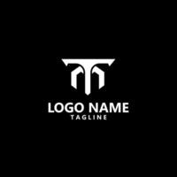 abstract initial letter TM logo design vector