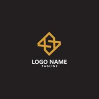 initial letter SZ modern logo design vector
