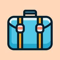 Travel bag element in hand drawn style vector