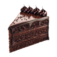 Chocolate velvet cake isolated on transparent background png