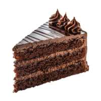 Chocolate velvet cake isolated on transparent background png