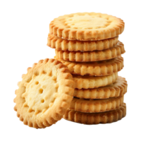 Butter cookies biscuit with wheat isolated on transparent background png