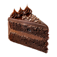 Chocolate velvet cake isolated on transparent background png