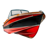 rot und schwarz Motor- Boot isoliert auf transparent Hintergrund png