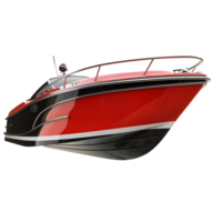 rosso e nero il motore barca isolato su trasparente sfondo png