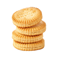 Butter cookies biscuit with wheat isolated on transparent background png