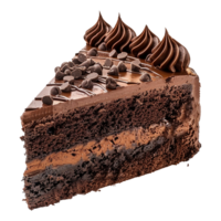 Chocolat velours gâteau isolé sur transparent Contexte png