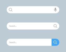 Search bar icon in flat design. Browsing concept vector