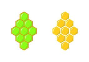 Honeycomb bee icon in flat style. Polygon beehive concept vector