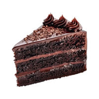 Chocolate velvet cake isolated on transparent background png