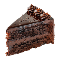 Chocolate velvet cake isolated on transparent background png